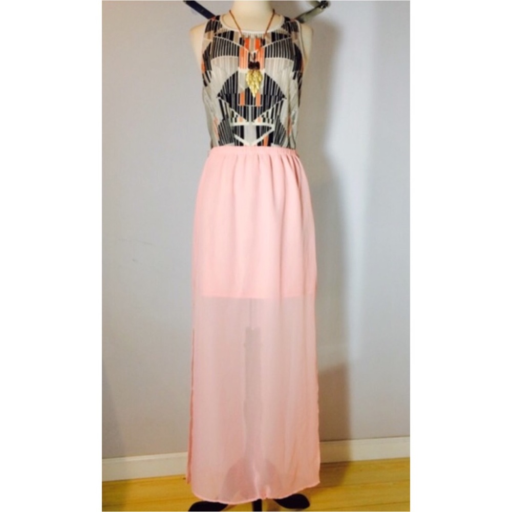 NO BOUNDARIES Chiffon Maxi Skirt